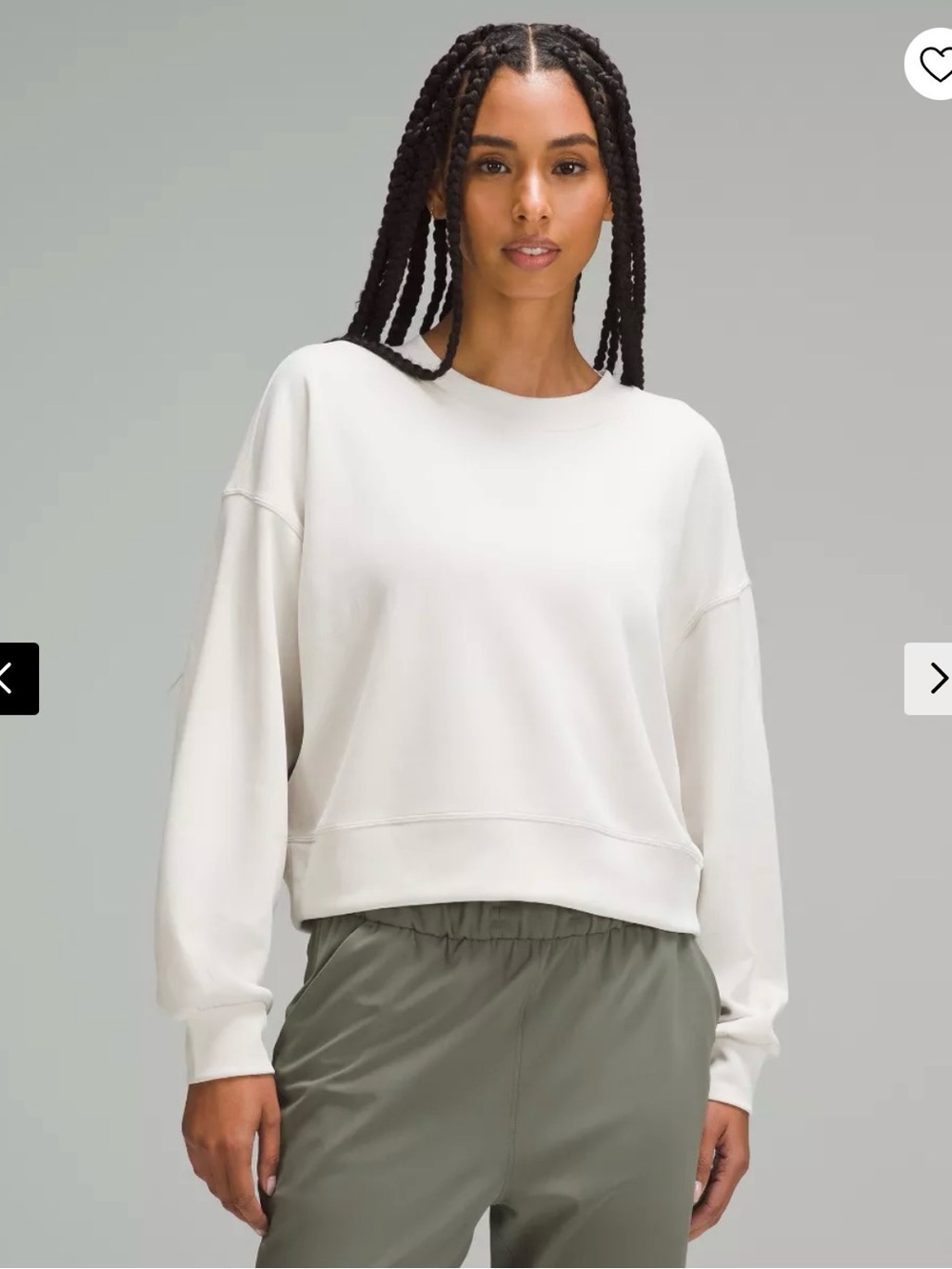 Lululemon Perfectly Oversized Cropped Crew Softstreme